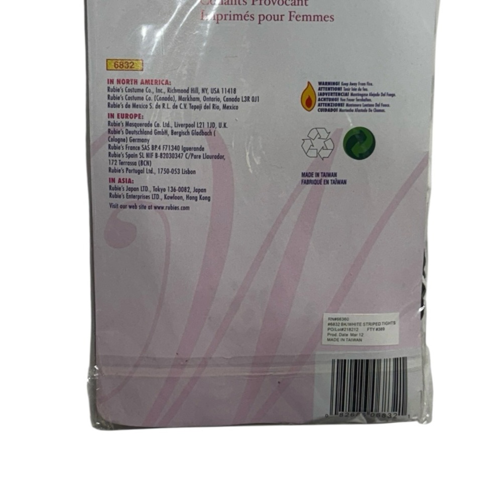 Rubie’s adult ladies sexy striped tights brand new in packaging never worn! - Picture 5 of 6